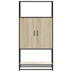 vidaXL Highboard Sonoma-Eiche 68x35x139 cm Holzwerkstoff und Metall