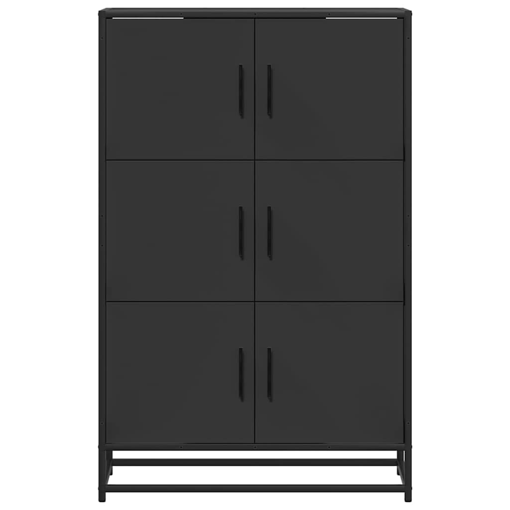 vidaXL Highboard Schwarz 68x35x106,5 cm Holzwerkstoff und Metall