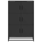 vidaXL Highboard Schwarz 68x35x106,5 cm Holzwerkstoff und Metall