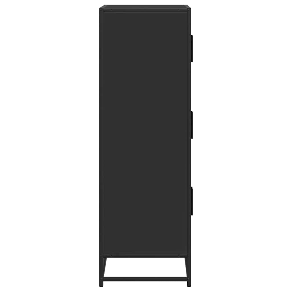 vidaXL Highboard Schwarz 68x35x106,5 cm Holzwerkstoff und Metall