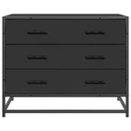 vidaXL Schubladenschrank Schwarz 70x41x56 cm Holzwerkstoff