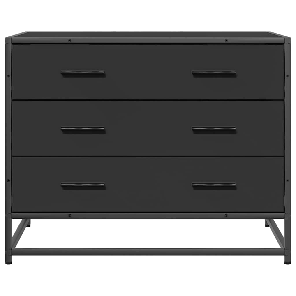 vidaXL Schubladenschrank Schwarz 70x41x56 cm Holzwerkstoff