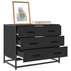 vidaXL Schubladenschrank Schwarz 70x41x56 cm Holzwerkstoff