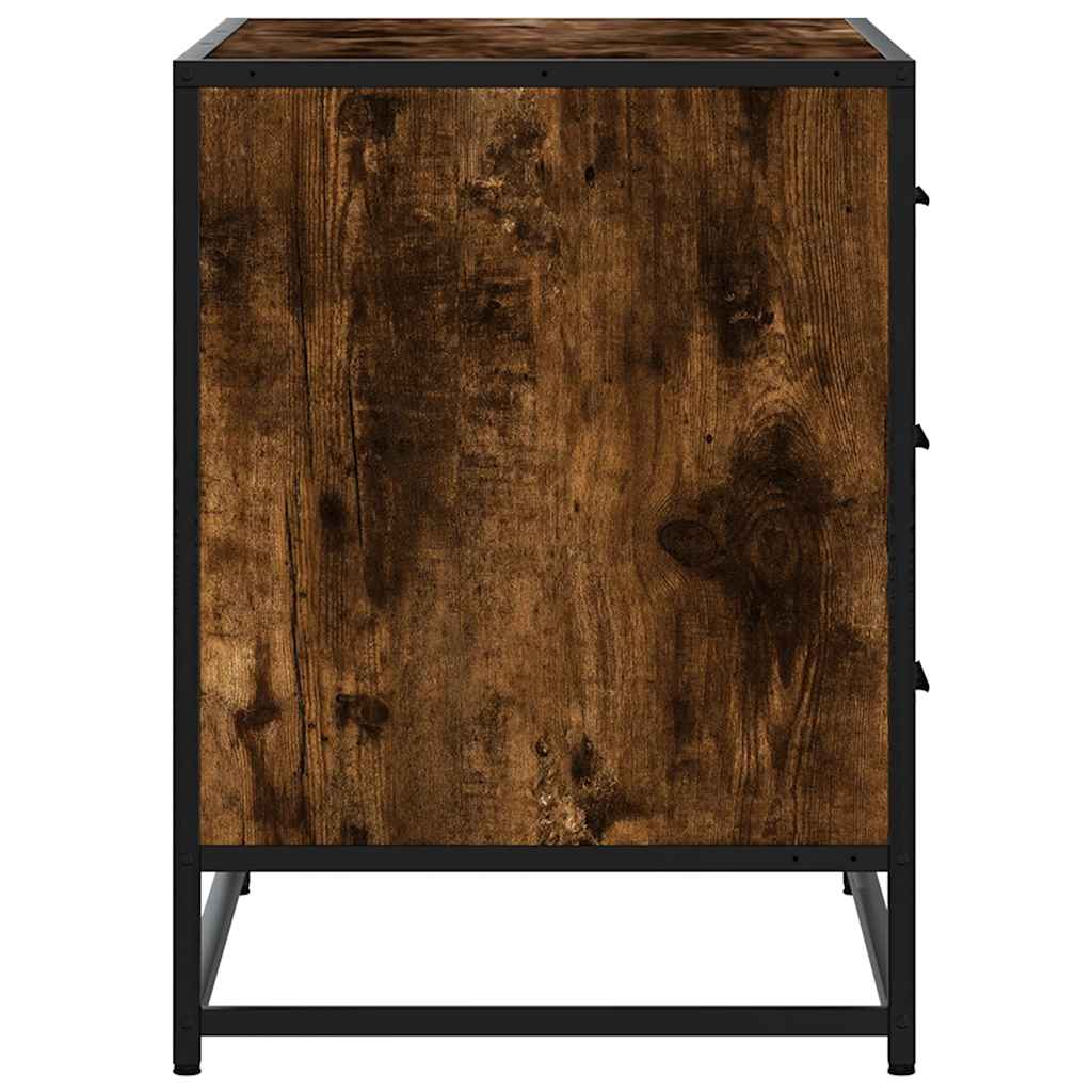 vidaXL Schubladenschrank Räuchereiche 70x41x56 cm Holzwerkstoff