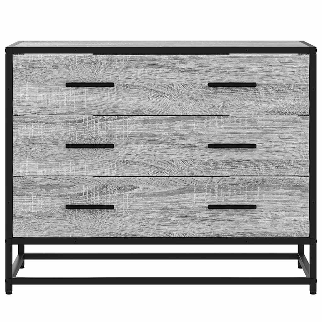 vidaXL Schubladenschrank Grau Sonoma 70x41x56 cm Holzwerkstoff