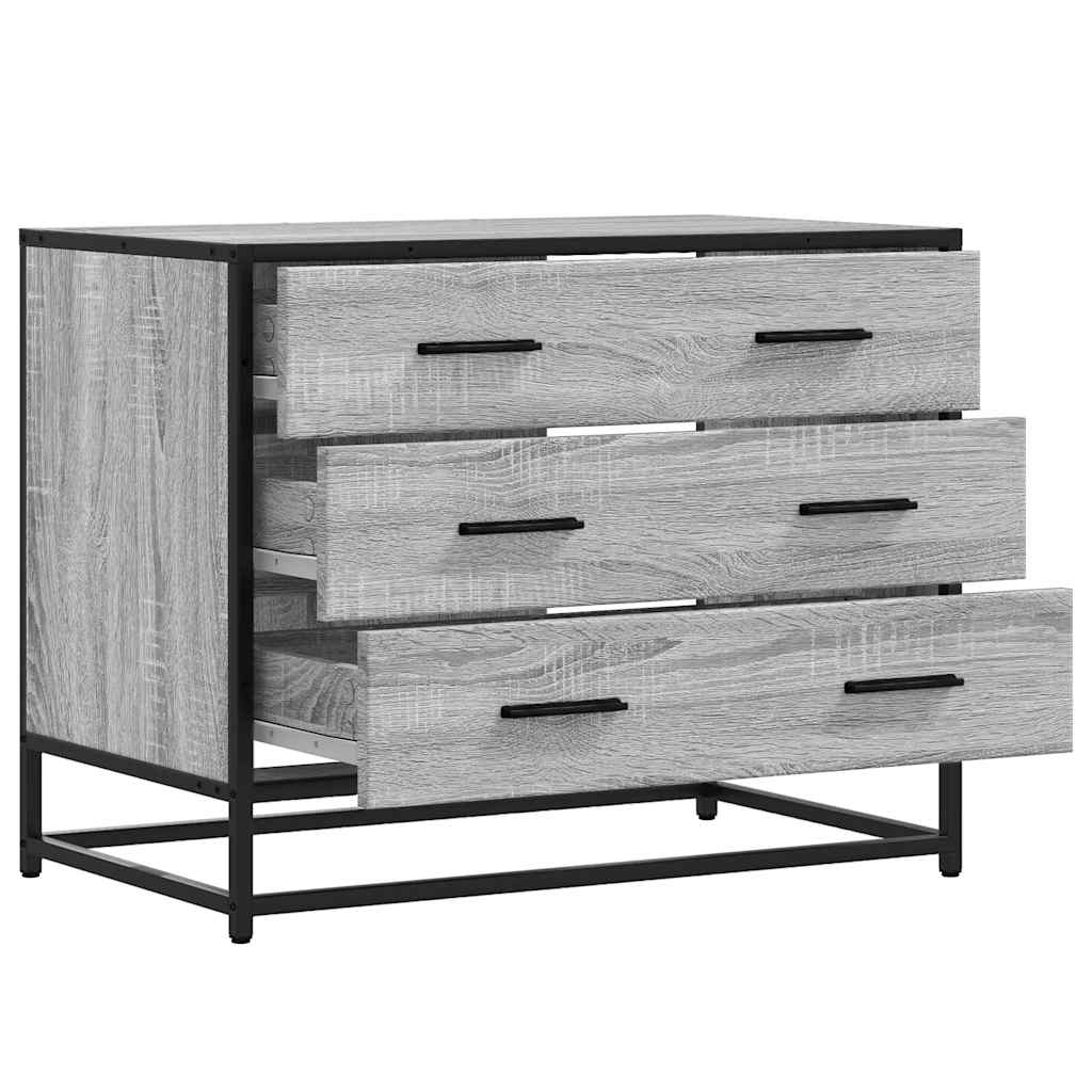 vidaXL Schubladenschrank Grau Sonoma 70x41x56 cm Holzwerkstoff