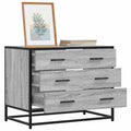 vidaXL Schubladenschrank Grau Sonoma 70x41x56 cm Holzwerkstoff
