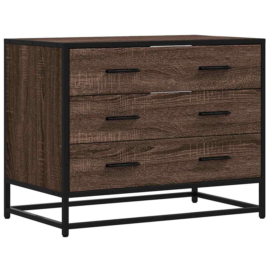 vidaXL Schubladenschrank Braun Eichen-Optik 70x41x56 cm Holzwerkstoff