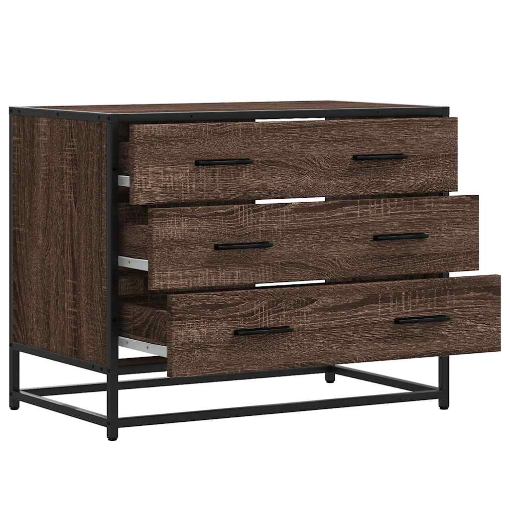 vidaXL Schubladenschrank Braun Eichen-Optik 70x41x56 cm Holzwerkstoff