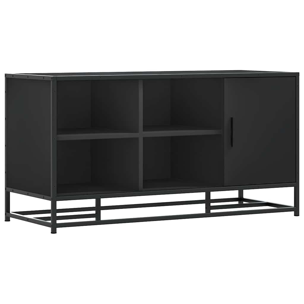 vidaXL Schuhbank Schwarz 100x40x53,5 cm Holzwerkstoff und Metall