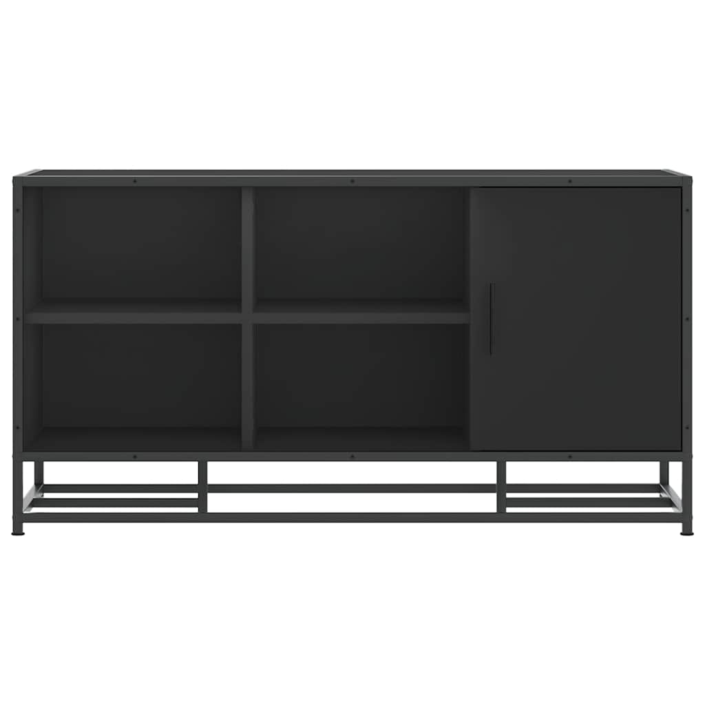 vidaXL Schuhbank Schwarz 100x40x53,5 cm Holzwerkstoff und Metall