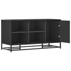 vidaXL Schuhbank Schwarz 100x40x53,5 cm Holzwerkstoff und Metall