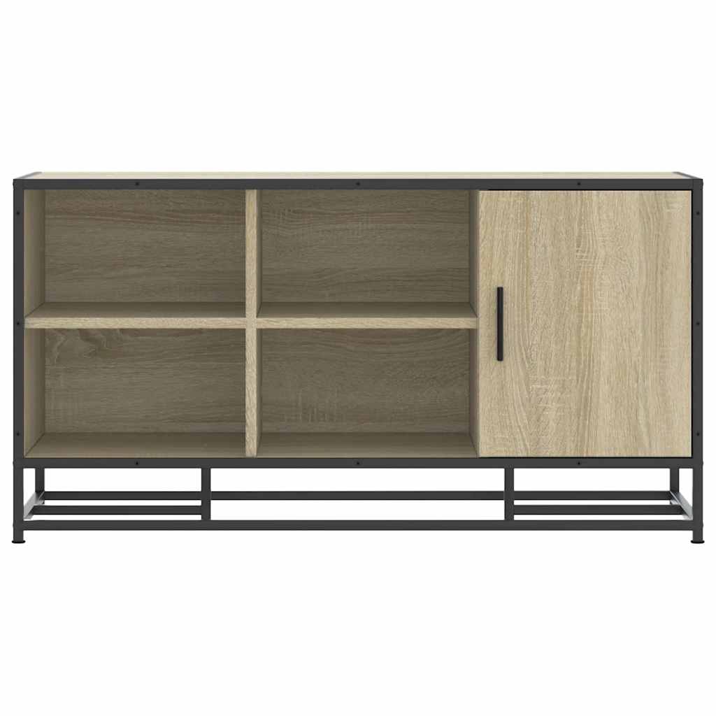 vidaXL Schuhbank Sonoma-Eiche 100x40x53,5 cm Holzwerkstoff und Metall