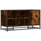 vidaXL Schuhbank Räuchereiche 100x40x53,5 cm Holzwerkstoff und Metall
