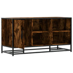 vidaXL Schuhbank Räuchereiche 100x40x53,5 cm Holzwerkstoff und Metall