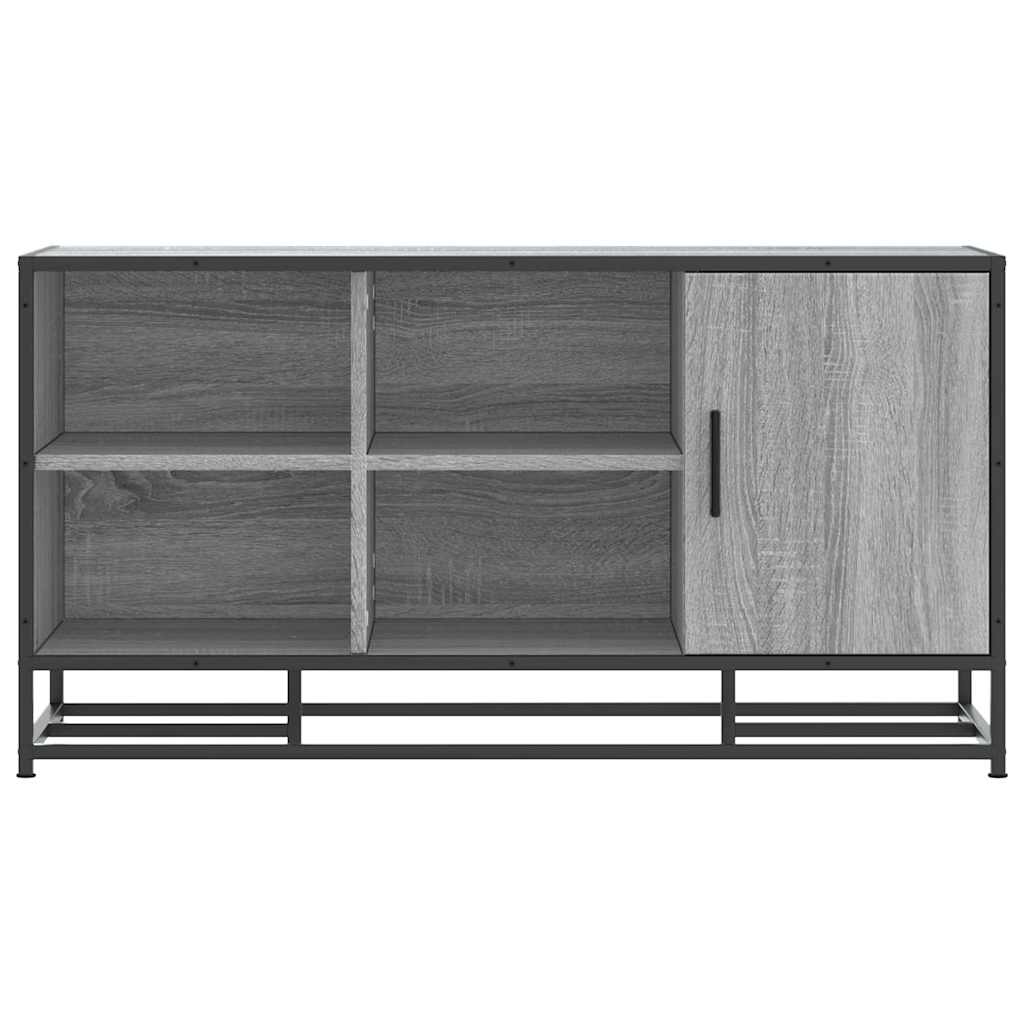 vidaXL Schuhbank Grau Sonoma 100x40x53,5 cm Holzwerkstoff und Metall