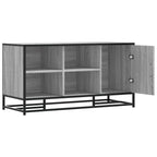 vidaXL Schuhbank Grau Sonoma 100x40x53,5 cm Holzwerkstoff und Metall