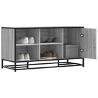 vidaXL Schuhbank Grau Sonoma 100x40x53,5 cm Holzwerkstoff und Metall