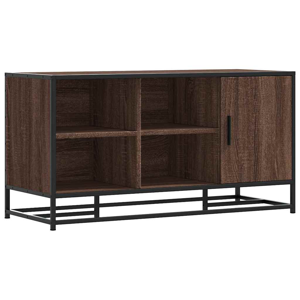 vidaXL Schuhbank Braun Eichen-Optik 100x40x53,5cm Holzwerkstoff Metall