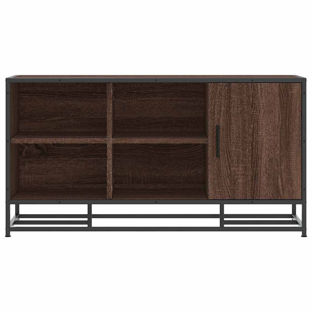 vidaXL Schuhbank Braun Eichen-Optik 100x40x53,5cm Holzwerkstoff Metall