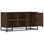 vidaXL Schuhbank Braun Eichen-Optik 100x40x53,5cm Holzwerkstoff Metall