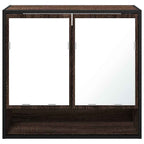 vidaXL Bad-Spiegelschrank Braun Eichen-Optik 65x20x60 cm Holzwerkstoff