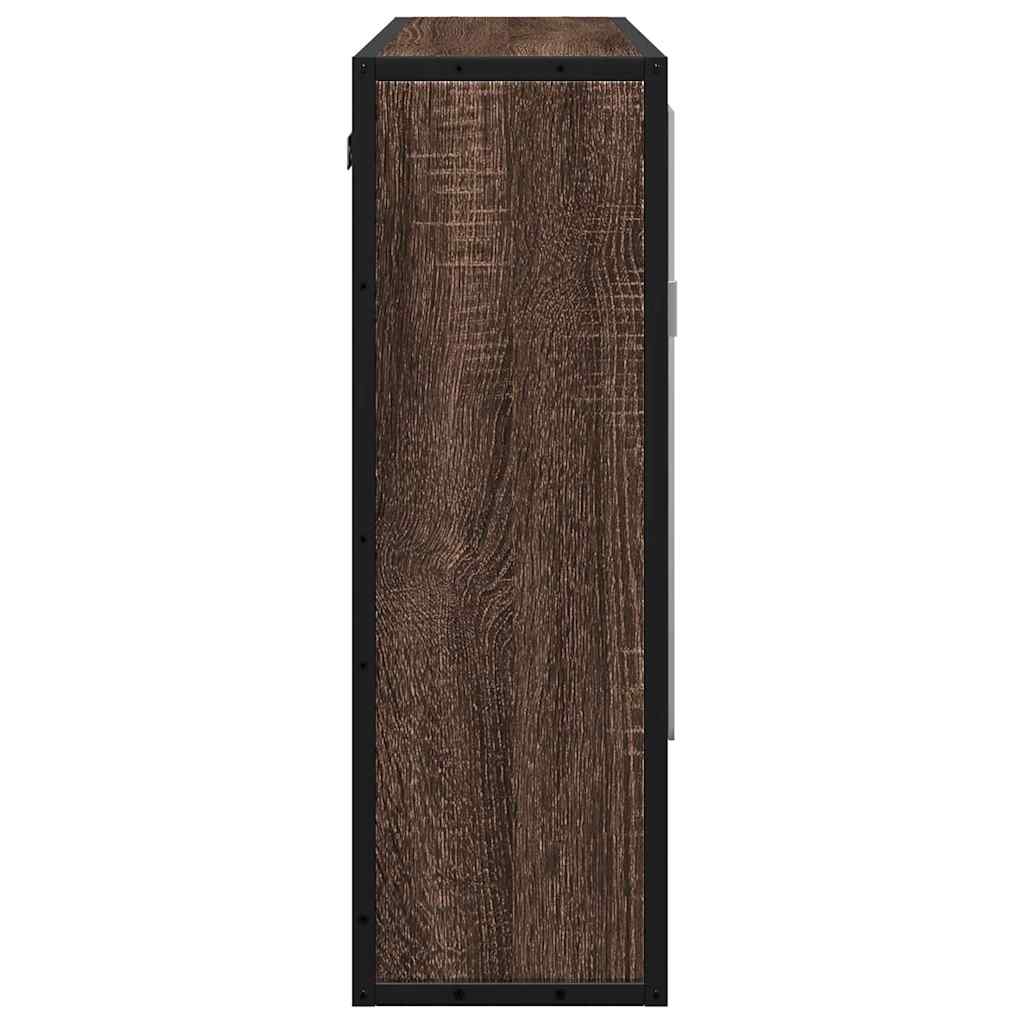 vidaXL Bad-Spiegelschrank Braun Eichen-Optik 65x20x60 cm Holzwerkstoff