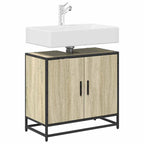vidaXL Badezimmer-Waschbeckenschrank Sonoma-Eiche 65 x 33 x 60 cm Holzwerkstoff