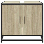vidaXL Badezimmer-Waschbeckenschrank Sonoma-Eiche 65 x 33 x 60 cm Holzwerkstoff