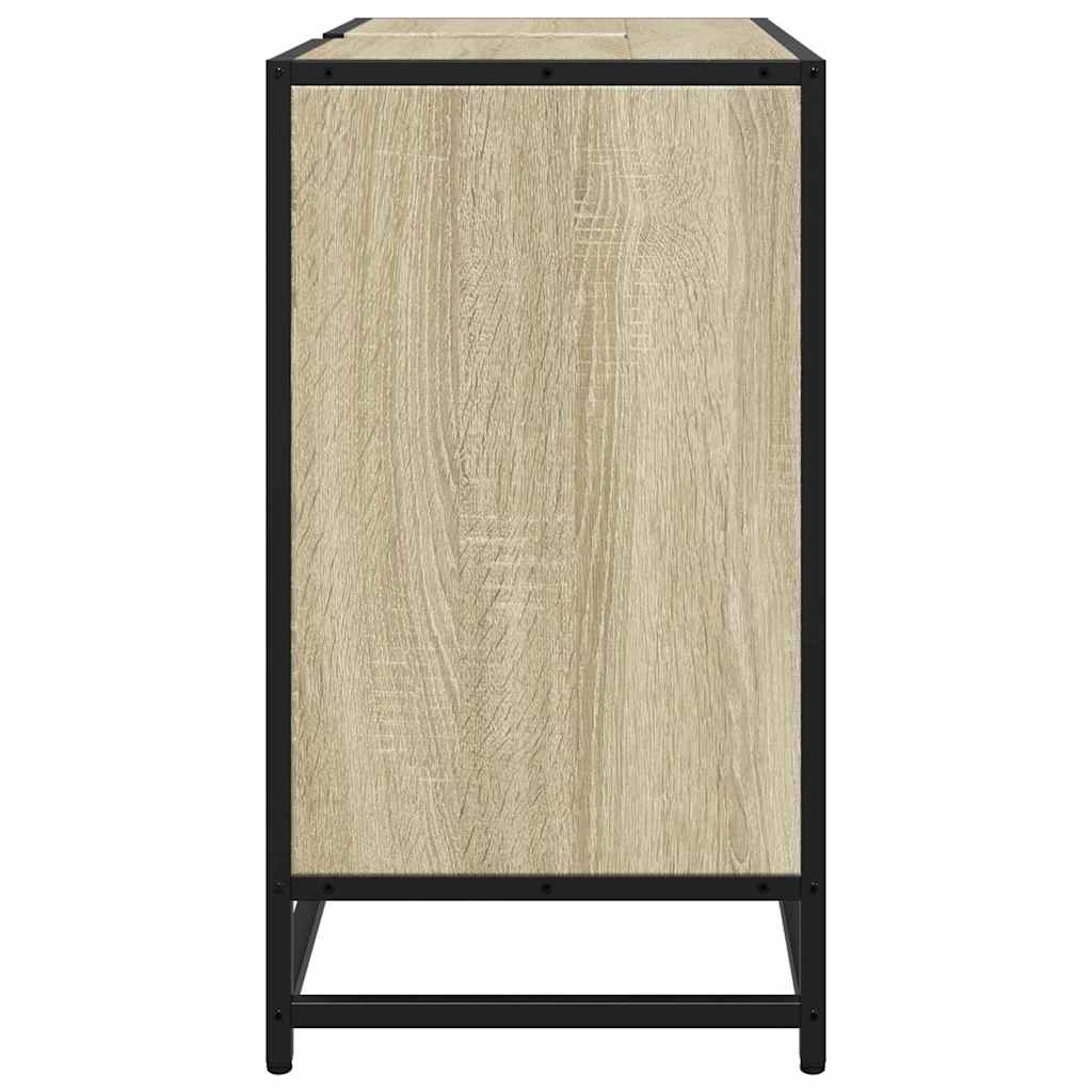 vidaXL Badezimmer-Waschbeckenschrank Sonoma-Eiche 65 x 33 x 60 cm Holzwerkstoff