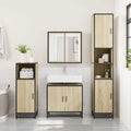 vidaXL Badezimmer-Waschbeckenschrank Sonoma-Eiche 65 x 33 x 60 cm Holzwerkstoff