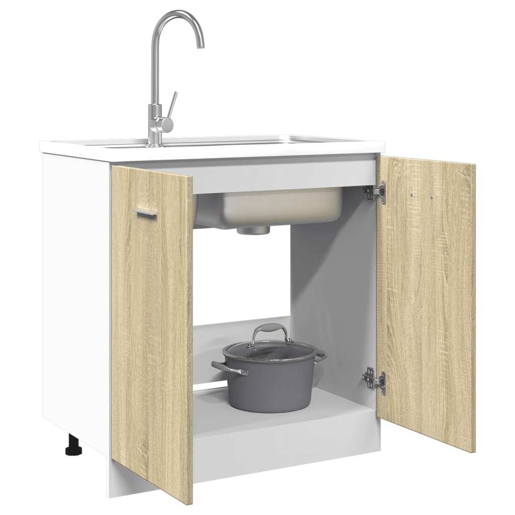 vidaXL Unterschrank Lyon Sonoma-Eiche 80x46x81,5 cm Holzwerkstoff