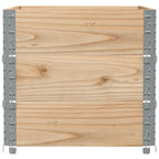 vidaXL Paletten-Aufsatzrahmen 3 Stk. 80x60 cm Massivholz Kiefer