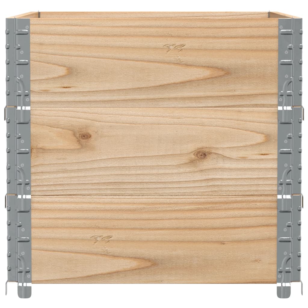 vidaXL Paletten-Aufsatzrahmen 3 Stk. 80x60 cm Massivholz Kiefer