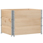 vidaXL Paletten-Aufsatzrahmen 3 Stk. 80x60 cm Massivholz Kiefer