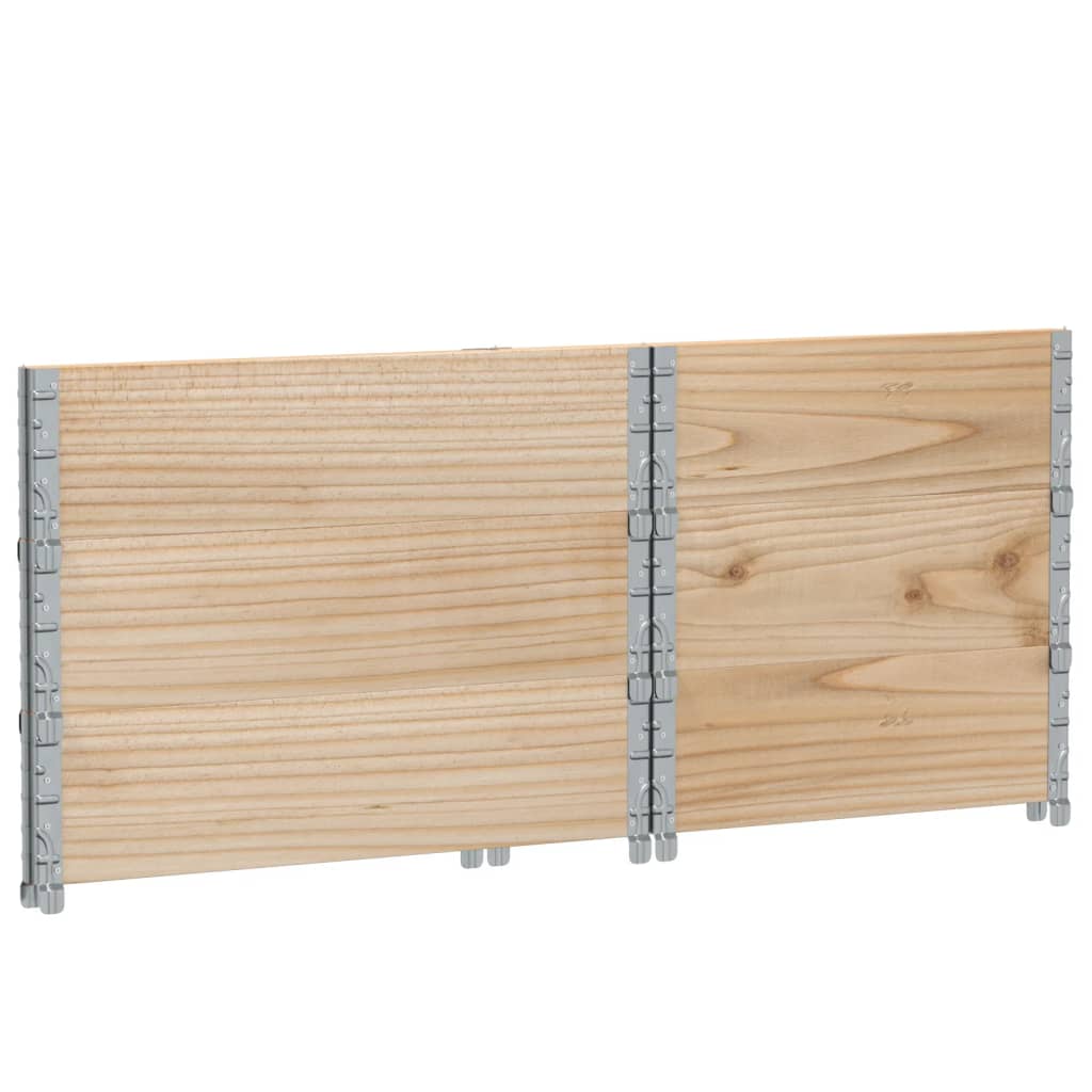 vidaXL Paletten-Aufsatzrahmen 3 Stk. 80x60 cm Massivholz Kiefer