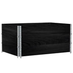 vidaXL Paletten-Aufsatzrahmen 3 Stk. Schwarz 120x180 Massivholz Kiefer