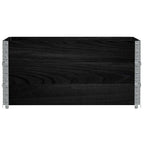 vidaXL Paletten-Aufsatzrahmen 3 Stk. Schwarz 120x180 Massivholz Kiefer