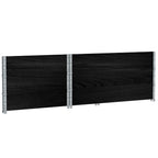 vidaXL Paletten-Aufsatzrahmen 3 Stk. Schwarz 120x180 Massivholz Kiefer