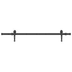 vidaXL Schiebetürbeschlag-Set 152,5 cm Stahl Schwarz