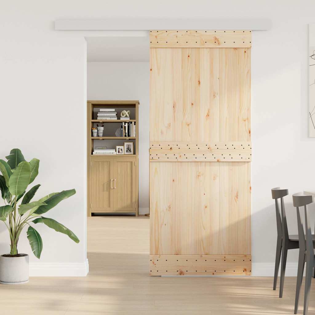 vidaXL Schiebetürbeschlag-Set 183 cm Aluminiumlegierung Silbern
