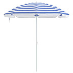 vidaXL Sonnenschirm Blau und Weiß 161 x 161 x 193 cm Polyester