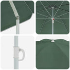 vidaXL Sonnenschirm Grün 161 x 161 x 193 cm Polyester