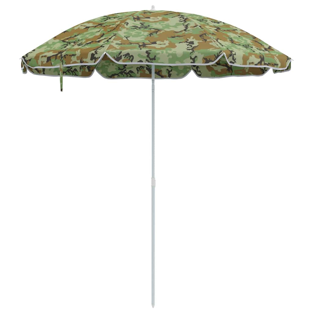 vidaXL Strandparasol Tarnung 206 x 206 x 212 cm Polyester und Metall