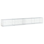 vidaXL Gabionenkorb mit Deckel 400x50x50 cm Verzinktes Eisen