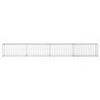 vidaXL Gabionenkorb mit Deckel 400x50x50 cm Verzinktes Eisen