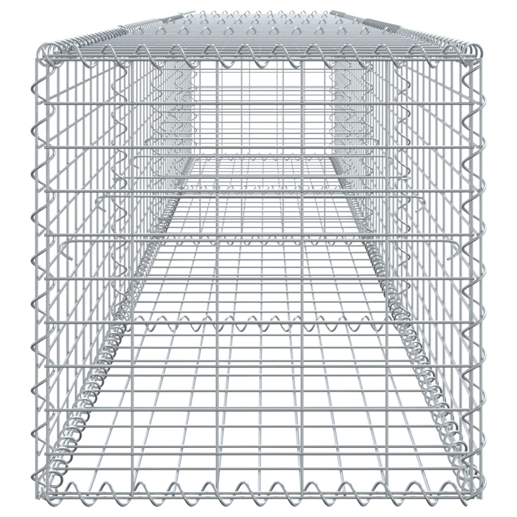vidaXL Gabionenkorb mit Deckel 400x50x50 cm Verzinktes Eisen
