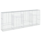 vidaXL Gabionen mit Deckel 400x50x150 cm Verzinktes Eisen