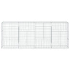 vidaXL Gabionen mit Deckel 400x50x150 cm Verzinktes Eisen