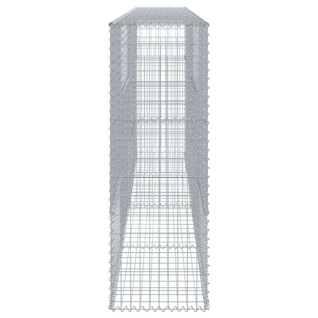 vidaXL Gabionen mit Deckel 400x50x150 cm Verzinktes Eisen